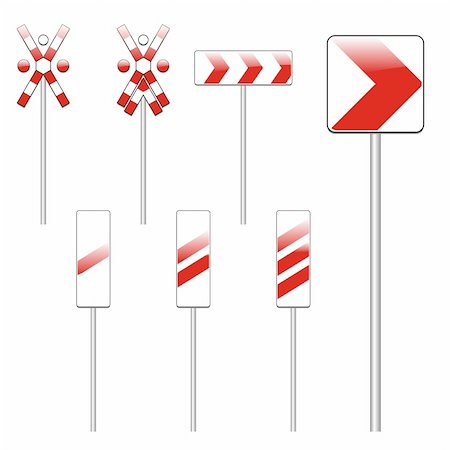 simsearch:400-04648983,k - three hundred fully editable vector european traffic signs with details ready to use Stock Photo - Budget Royalty-Free & Subscription, Code: 400-04648965