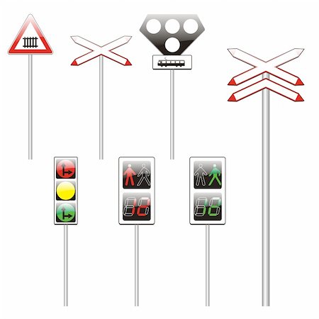 surpassing - three hundred fully editable vector european traffic signs with details ready to use Stock Photo - Budget Royalty-Free & Subscription, Code: 400-04648961