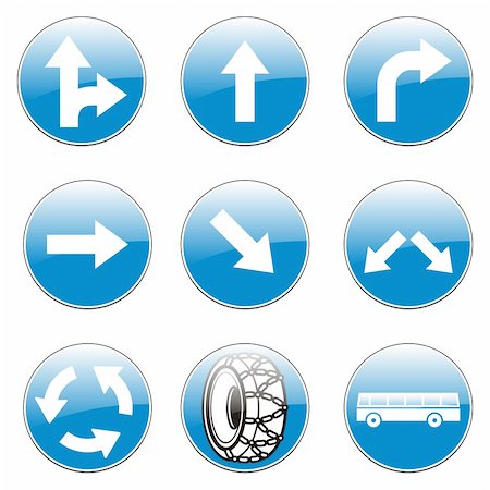 simsearch:400-04648983,k - three hundred fully editable vector european traffic signs with details ready to use Stock Photo - Budget Royalty-Free & Subscription, Code: 400-04648976