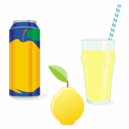simsearch:400-04145618,k - fullye ditable vector illustration of isolated juice glass and fruit Photographie de stock - Aubaine LD & Abonnement, Code: 400-04649014