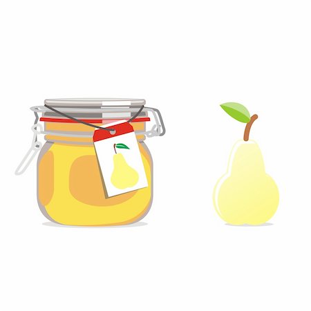 simsearch:400-04145606,k - fully editable vector isolated jam jars and fruits set ready to use Stockbilder - Microstock & Abonnement, Bildnummer: 400-04649022