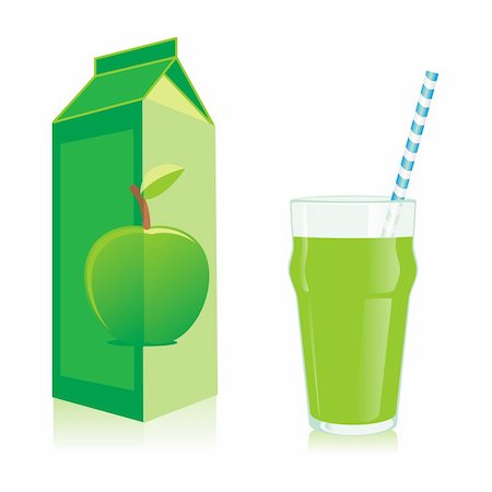 simsearch:400-04145618,k - fully editable vector illustration of isolated juice boxes and glasses Photographie de stock - Aubaine LD & Abonnement, Code: 400-04649039