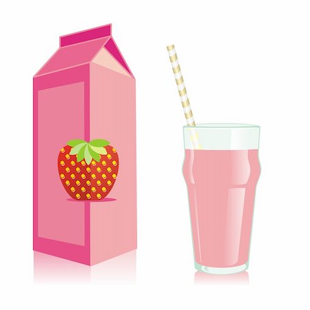 simsearch:400-04145428,k - fully editable vector illustration of isolated juice boxes and glasses Photographie de stock - Aubaine LD & Abonnement, Code: 400-04649040