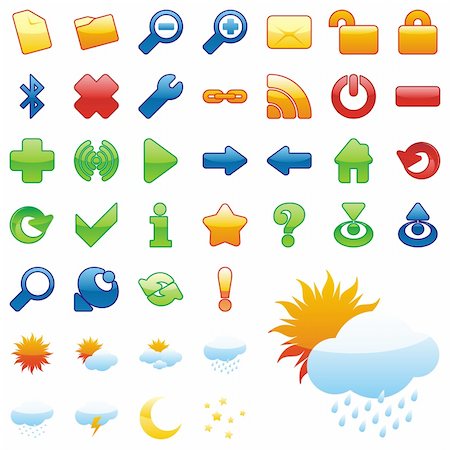 simsearch:400-04649079,k - fully editable glossy vector web icons with details ready to use Stockbilder - Microstock & Abonnement, Bildnummer: 400-04649069