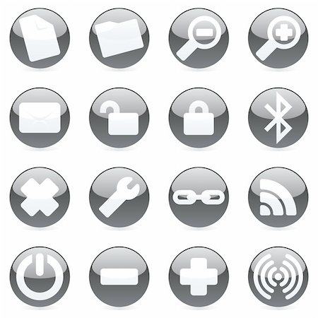 simsearch:400-04649079,k - fully editable glossy vector web icons with details ready to use Stockbilder - Microstock & Abonnement, Bildnummer: 400-04649061