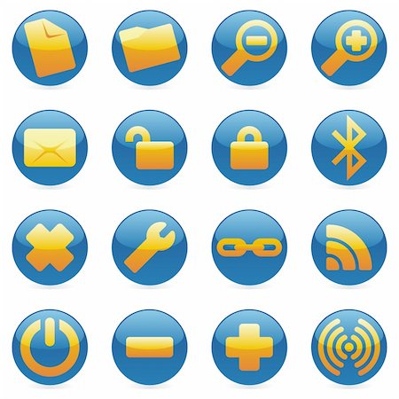 simsearch:400-05152922,k - fully editable glossy vector web icons with details ready to use Stock Photo - Budget Royalty-Free & Subscription, Code: 400-04649062
