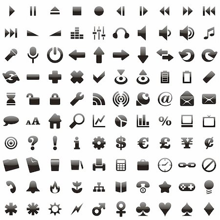 simsearch:400-04649079,k - fully editable glossy vector web icons with details ready to use Stockbilder - Microstock & Abonnement, Bildnummer: 400-04649074