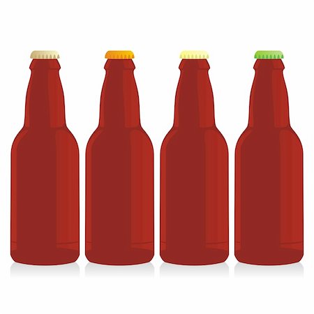 fully editable vector isolated bottles of different types of beer Stock Photo - Budget Royalty-Free & Subscription, Code: 400-04649144
