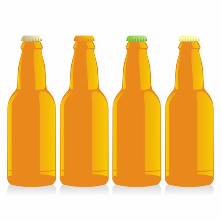 fully editable vector isolated bottles of different types of beer Stock Photo - Budget Royalty-Free & Subscription, Code: 400-04649146