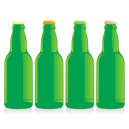 fully editable vector isolated bottles of different types of beer Stock Photo - Budget Royalty-Free & Subscription, Code: 400-04649143