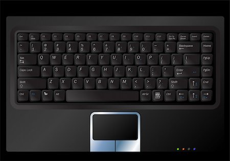 simsearch:400-04698351,k - Vector illustration of a black laptop or notebook keyboard Stock Photo - Budget Royalty-Free & Subscription, Code: 400-04649364