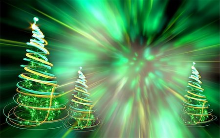 xmas tree (lights) on the color background Stock Photo - Budget Royalty-Free & Subscription, Code: 400-04649636