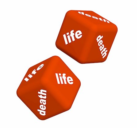 simsearch:400-04880391,k - Playing cubes with an inscription life and death Photographie de stock - Aubaine LD & Abonnement, Code: 400-04649906