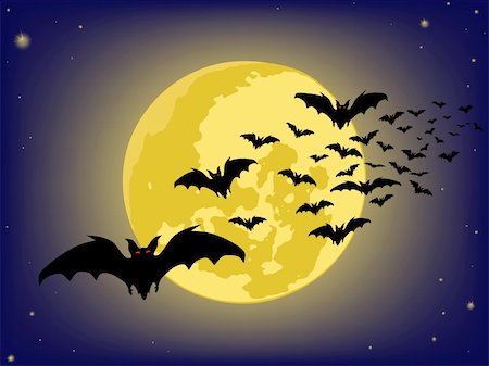 simsearch:400-08283048,k - halloween backgrounds. bats silhouette . vector Photographie de stock - Aubaine LD & Abonnement, Code: 400-04640080