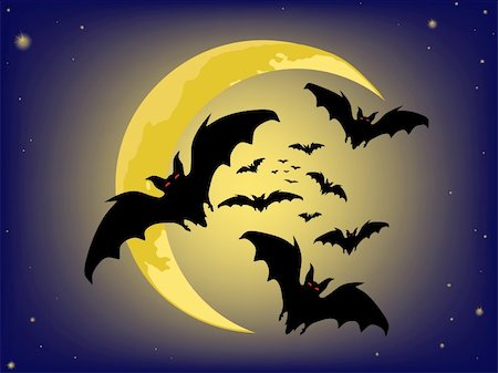 simsearch:400-08283048,k - halloween backgrounds. bats silhouette . vector Photographie de stock - Aubaine LD & Abonnement, Code: 400-04640081