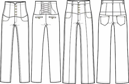high waist denim jeans Stock Photo - Budget Royalty-Free & Subscription, Code: 400-04640720