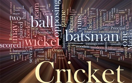 Word cloud concept illustration of Cricket sport glowing light effect Stock Photo - Budget Royalty-Free & Subscription, Code: 400-04641015