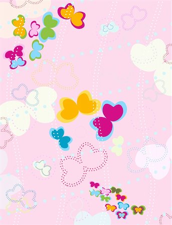 butterflies background for kids Stock Photo - Budget Royalty-Free & Subscription, Code: 400-04641021