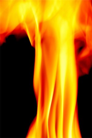 simsearch:400-05715474,k - fire flame on black background Stock Photo - Budget Royalty-Free & Subscription, Code: 400-04641194