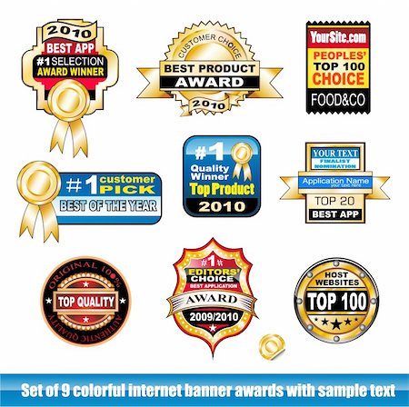 Collection of internet certification award banner Fotografie stock - Microstock e Abbonamento, Codice: 400-04641324
