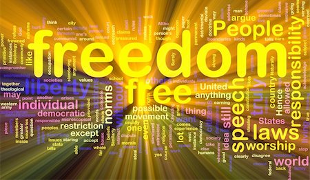 simsearch:400-05332353,k - Word cloud concept illustration of  freedom liberty glowing light effect Stock Photo - Budget Royalty-Free & Subscription, Code: 400-04641811