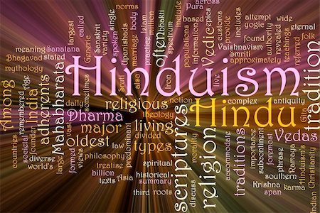 simsearch:400-05332353,k - Word cloud concept illustration of  Hinduism religion glowing light effect Stock Photo - Budget Royalty-Free & Subscription, Code: 400-04642088