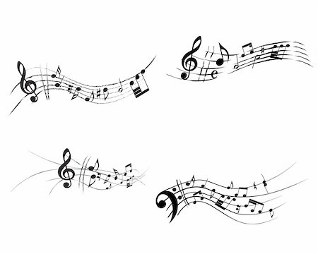 simsearch:400-08196927,k - Vector musical notes staff background for design use Stock Photo - Budget Royalty-Free & Subscription, Code: 400-04642168