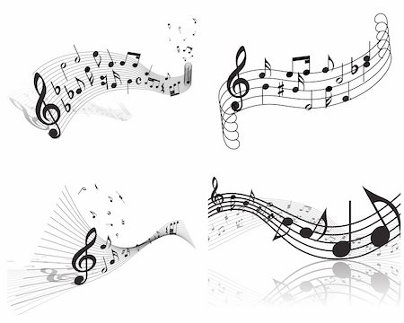 simsearch:400-08196927,k - Vector musical notes staff background for design use Stock Photo - Budget Royalty-Free & Subscription, Code: 400-04642169
