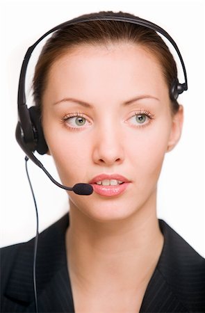 simsearch:400-04129170,k - girl - telephone operator Fotografie stock - Microstock e Abbonamento, Codice: 400-04642320