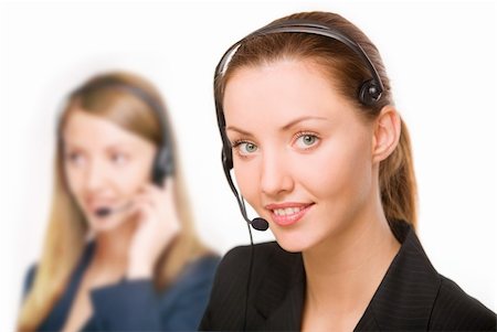 simsearch:400-04632513,k - girl - telephone operator Photographie de stock - Aubaine LD & Abonnement, Code: 400-04642450