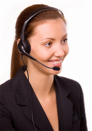 simsearch:400-04129170,k - girl - telephone operator Fotografie stock - Microstock e Abbonamento, Codice: 400-04642451