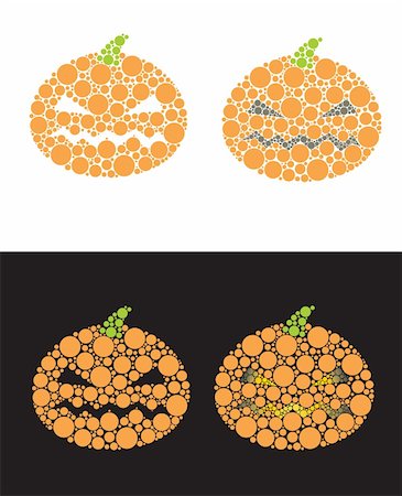 simsearch:400-05690180,k - Vector pumpkin from small circles for Halloween Foto de stock - Super Valor sin royalties y Suscripción, Código: 400-04642495