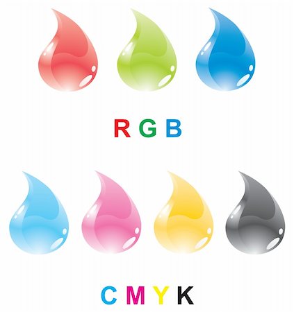 simsearch:400-04362378,k - Vector colour drops of a paint of various colour systems Stock Photo - Budget Royalty-Free & Subscription, Code: 400-04642493