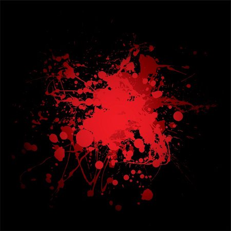 simsearch:400-04497286,k - abstract red and black blood spot with ink splats Stock Photo - Budget Royalty-Free & Subscription, Code: 400-04642599