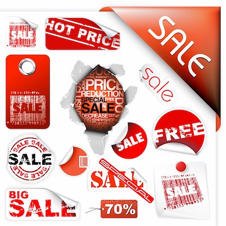 simsearch:400-05341250,k - Set of sale tickets, labels, stamps, stickers, corners, tags Stock Photo - Budget Royalty-Free & Subscription, Code: 400-04642994