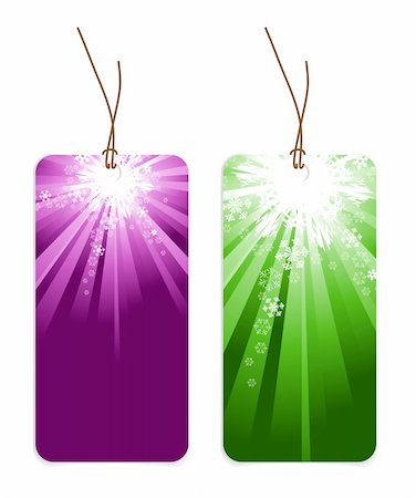 simsearch:400-04566378,k - Christmas tags with snowflakes (blue and red version) Photographie de stock - Aubaine LD & Abonnement, Code: 400-04642998