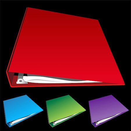 red and blue folder icon - Set of 3D images of a binder. Stock Photo - Budget Royalty-Free & Subscription, Code: 400-04643100
