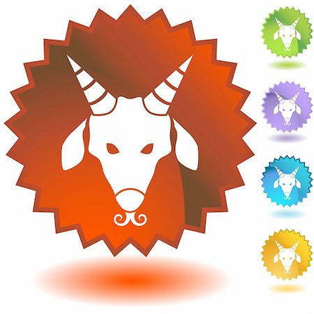 simsearch:400-04643244,k - Set of 3D zodiac label icons - Capricorn. Stock Photo - Budget Royalty-Free & Subscription, Code: 400-04643243