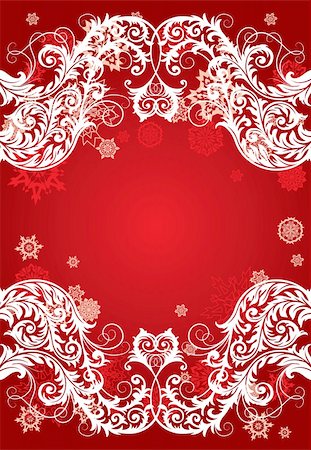 simsearch:400-07256607,k - vector ornament In flower style with snowflakes Stock Photo - Budget Royalty-Free & Subscription, Code: 400-04654088