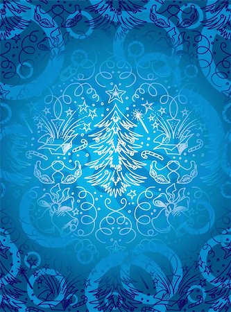 simsearch:400-07256607,k - vector seamless pattern with christmas elements Stock Photo - Budget Royalty-Free & Subscription, Code: 400-04654107