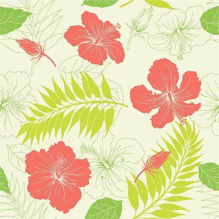 Seamless background from a floral ornament, Fashionable modern wallpaper or textile Stock Photo - Budget Royalty-Free & Subscription, Code: 400-04654131