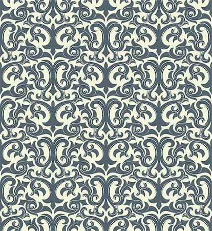 simsearch:400-08336277,k - Seamless background from a floral ornament, Fashionable modern wallpaper or textile Stock Photo - Budget Royalty-Free & Subscription, Code: 400-04654175