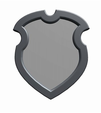 simsearch:400-04661440,k - shield with copyspace on white background - 3d illustration Fotografie stock - Microstock e Abbonamento, Codice: 400-04654539