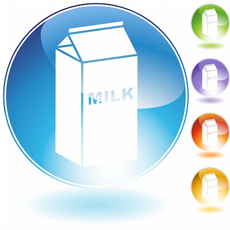 simsearch:400-05181303,k - Milk crystal icon isolated on a white background. Stock Photo - Budget Royalty-Free & Subscription, Code: 400-04654940