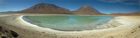 A turquoise lagoon in the Salar the Uyuni at over 4000 meters altitude Stock Photo - Budget Royalty-Free & Subscription, Code: 400-04654994