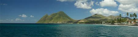 sugar beach - Panorama of the Diamond in the french island of Martinique Foto de stock - Super Valor sin royalties y Suscripción, Código: 400-04654995