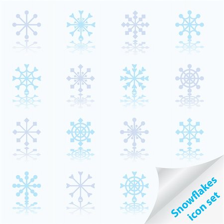 simsearch:400-04656297,k - Snowflakes set for your design. Vector illustration. Photographie de stock - Aubaine LD & Abonnement, Code: 400-04656299