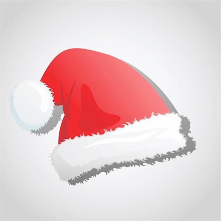 Vector image of a detailed santa's hat Stock Photo - Budget Royalty-Free & Subscription, Code: 400-04656665