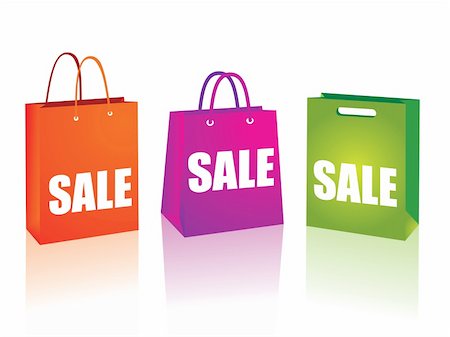 simsearch:400-05341250,k - Sale shopping bags vector illustration Stock Photo - Budget Royalty-Free & Subscription, Code: 400-04656921