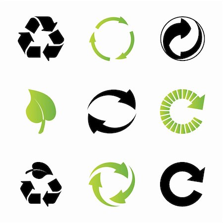 Vector set of environmental / recycling icons Stock Photo - Budget Royalty-Free & Subscription, Code: 400-04656960